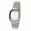 Ellen Tracy Silver-Tone Faceted Bezel Watch - ET5188SL -leather watch shop 62aff079 d8e8 42e9 8f8b 7a26ab695bf9