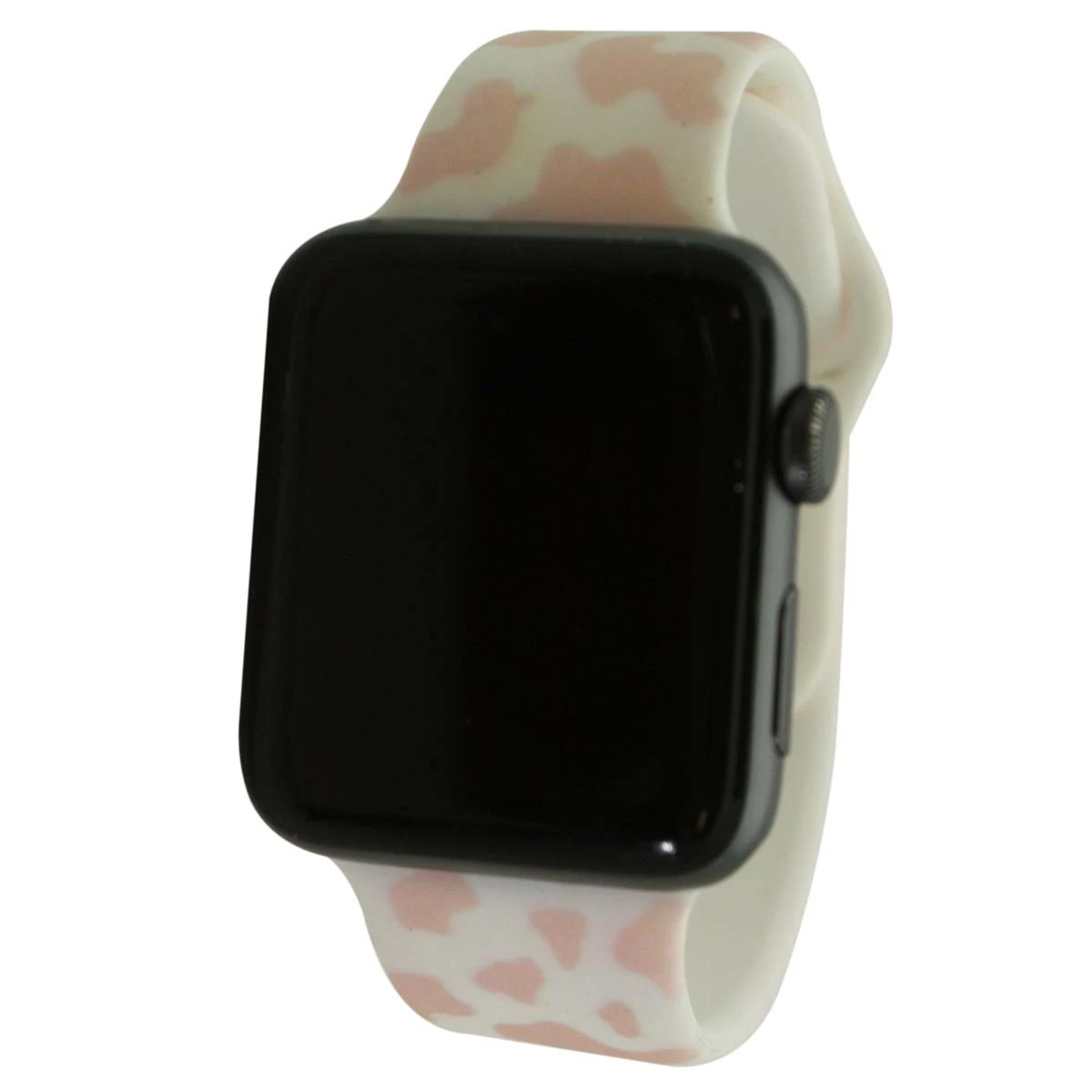Olivia Pratt™ Printed Apple Watch Band -8844-WHITEBLUSHCOW 3 Olivia Pratt™ Printed Apple Watch Band -8844-WHITEBLUSHCOW