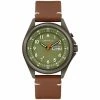 Mens Caravelle Gunmetal IP Stainless Olive Dial Watch - 45C119 -leather watch shop 6836992e bbbf 406f 996b 92f4525cdb2b