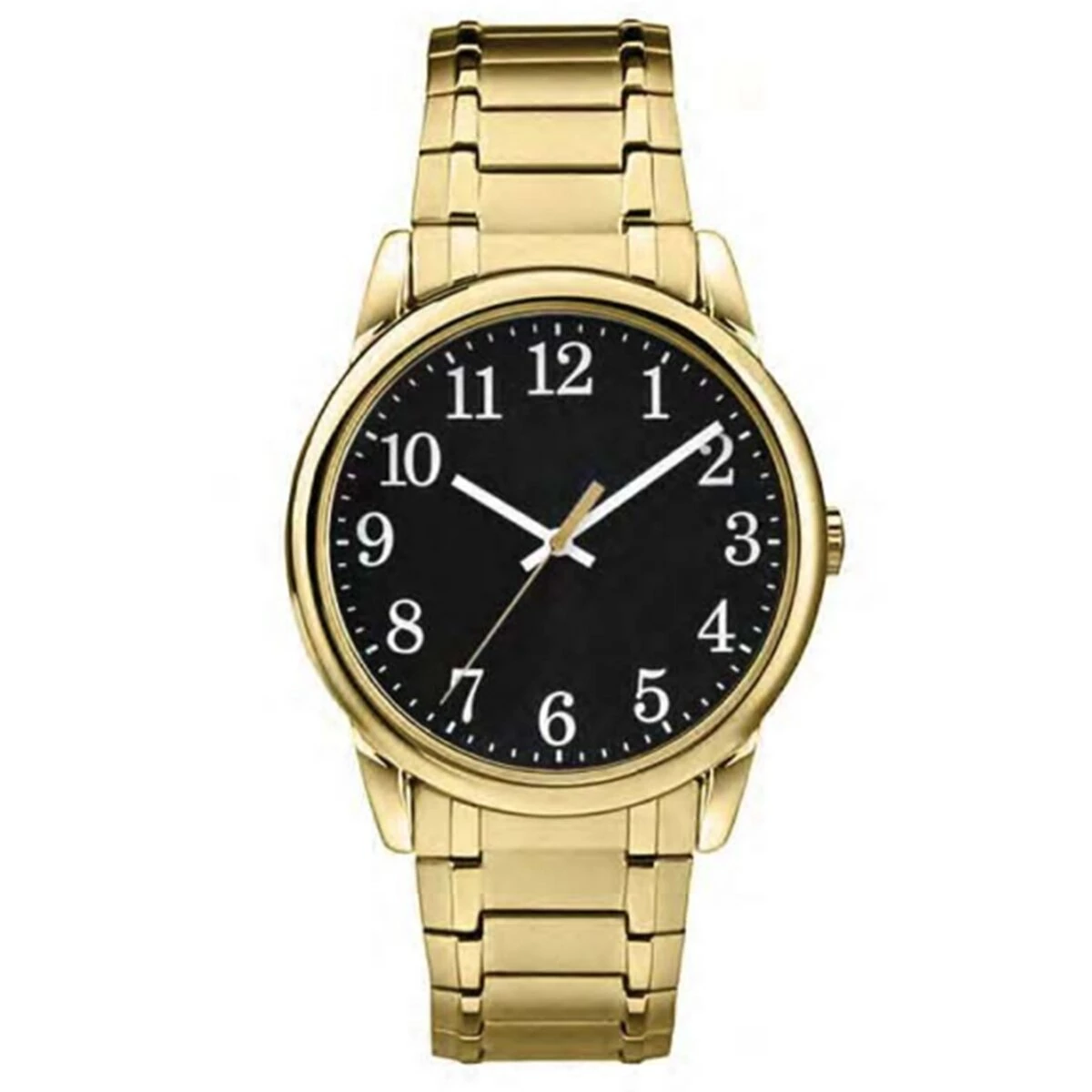 Mens Gold-Tone Analog-Quartz Black Dial Watch - 50495G-07-G27 3 Mens Gold-Tone Analog-Quartz Black Dial Watch - 50495G-07-G27