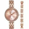 Ellen Tracy Rose Gold-Tone Watch/Bracelet Set - ETB8152RG -leather watch shop 6a51a820 e1f8 4212 8166 d238f774cb08