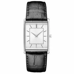 Mens Silver-Tone Sunray Dial Analog-Quartz Watch - 50516S-07-B02