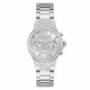 Guess Silver-Tone/Crystal Multi-Function Watch - GW0320L1