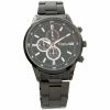 Mens Black Dial Analog Metal Link Band Watch - 3841HBLK -leather watch shop 6fc9089f 899e 465f 92a5 9c12b0298a5e