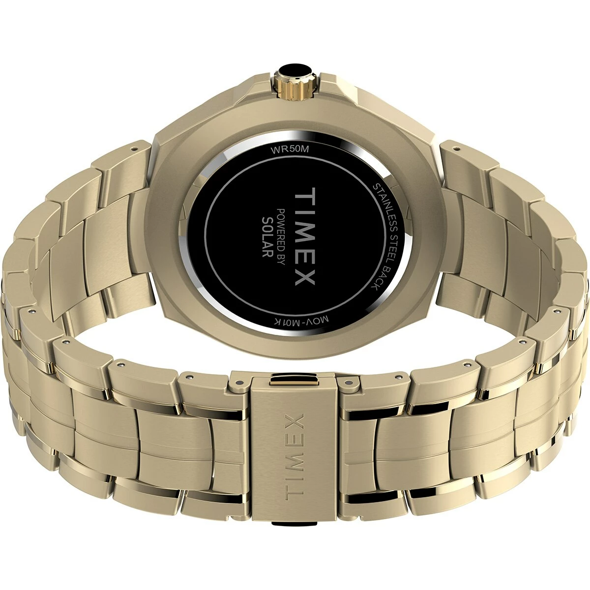 Mens Timex® 43mm Solar-Powered Gold-Tone Watch - TW2V39800JI 6 Mens Timex® 43mm Solar-Powered Gold-Tone Watch - TW2V39800JI - Image 4