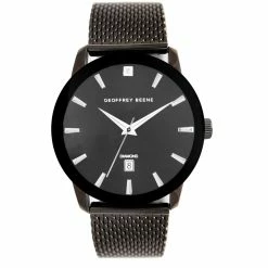Mens Geoffrey Beene® Gunmetal Diamond Accent Watch - GBA0001GU