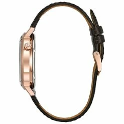 Mens Bulova Automatic Rose Gold & Leather Strap Watch - 97A136 6 Mens Bulova Automatic Rose Gold & Leather Strap Watch - 97A136 -leather watch shop 74c1fb06 7c9f 4c2c a1cd f02b16720a00