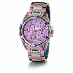 Guess Watches® Iridescent Stainless Steel Watch - GW0464L4 -leather watch shop 74fc696a 8397 4484 8dcc 148179e03082
