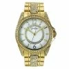 Jessica Simpson Gold-Tone Crystal Watch - JS0033GD -leather watch shop 776e9d9f 3a17 49d8 a8a2 bcf62789d624