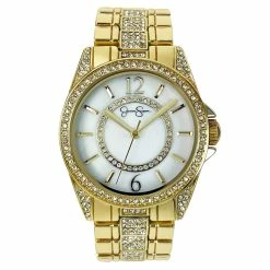 Jessica Simpson Gold-Tone Crystal Watch - JS0033GD
