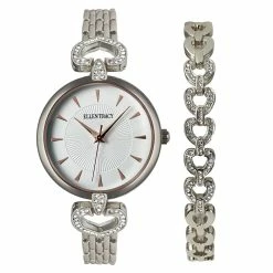Ellen Tracy Silver-Tone Watch & Bracelet Set - ETB8164SL