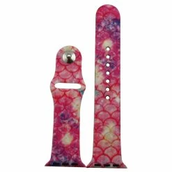 Olivia Pratt™ Printed Apple Watch Band-8844-HOTPINKMERMAID -leather watch shop 81474c7d 4488 489d a28a 25cf4058eac0