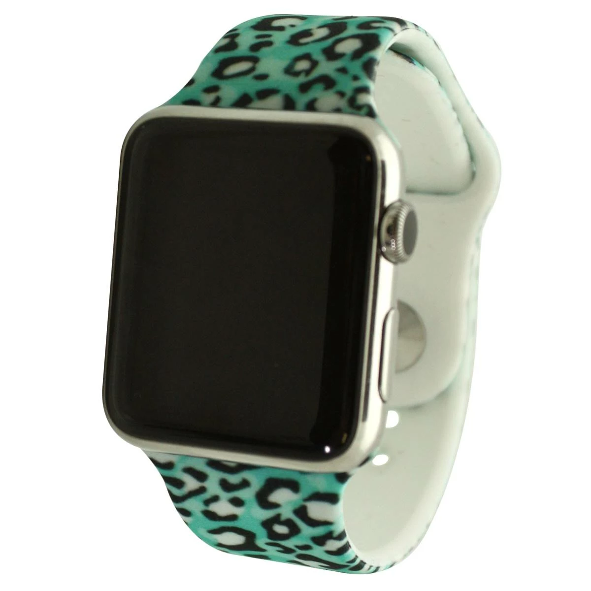 Olivia Pratt™ Printed Apple Watch Band - 8844-TEALCHEETAH 6 Olivia Pratt™ Printed Apple Watch Band - 8844-TEALCHEETAH - Image 4