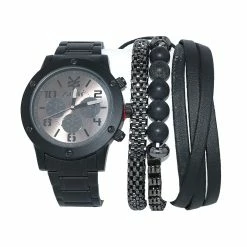 Mens Zoo York Analog Watch And Bracelet Set - 9457B-07-D02