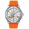 Mens Bulova Marine Star Orange Silicone Strap Watch - 98A226 -leather watch shop 82012d22 4a9a 4ff7 ad6c dbbe85851aff