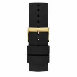 Mens Guess Polished Gold-Tone Diamond Dial Watch - U1264G1 -leather watch shop 83324d77 ad4b 4bce ba59 d9c205e6984c