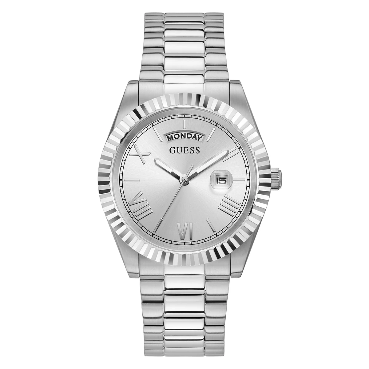 Mens Guess Silver-Tone Stainless Steel Watch - GW0265G6 3 Mens Guess Silver-Tone Stainless Steel Watch - GW0265G6
