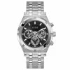 Mens Guess Silver-Tone Multi-Function Watch - GW0260G1 -leather watch shop 8497d17d 99b7 477d bbf4 b5815511d689