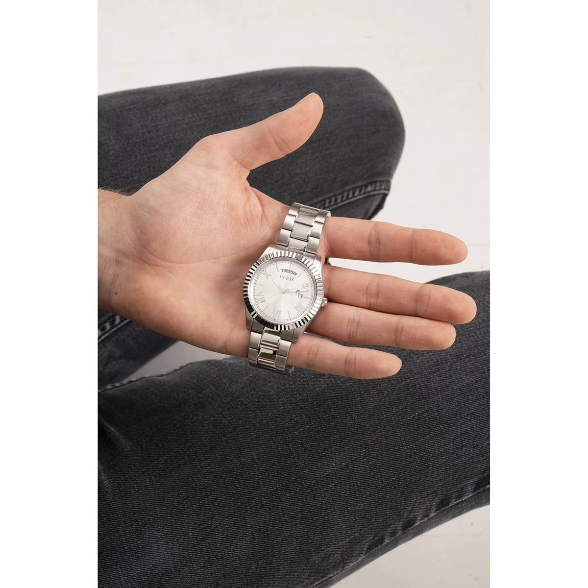 Mens Guess Silver-Tone Stainless Steel Watch - GW0265G6 10 Mens Guess Silver-Tone Stainless Steel Watch - GW0265G6 - Image 8