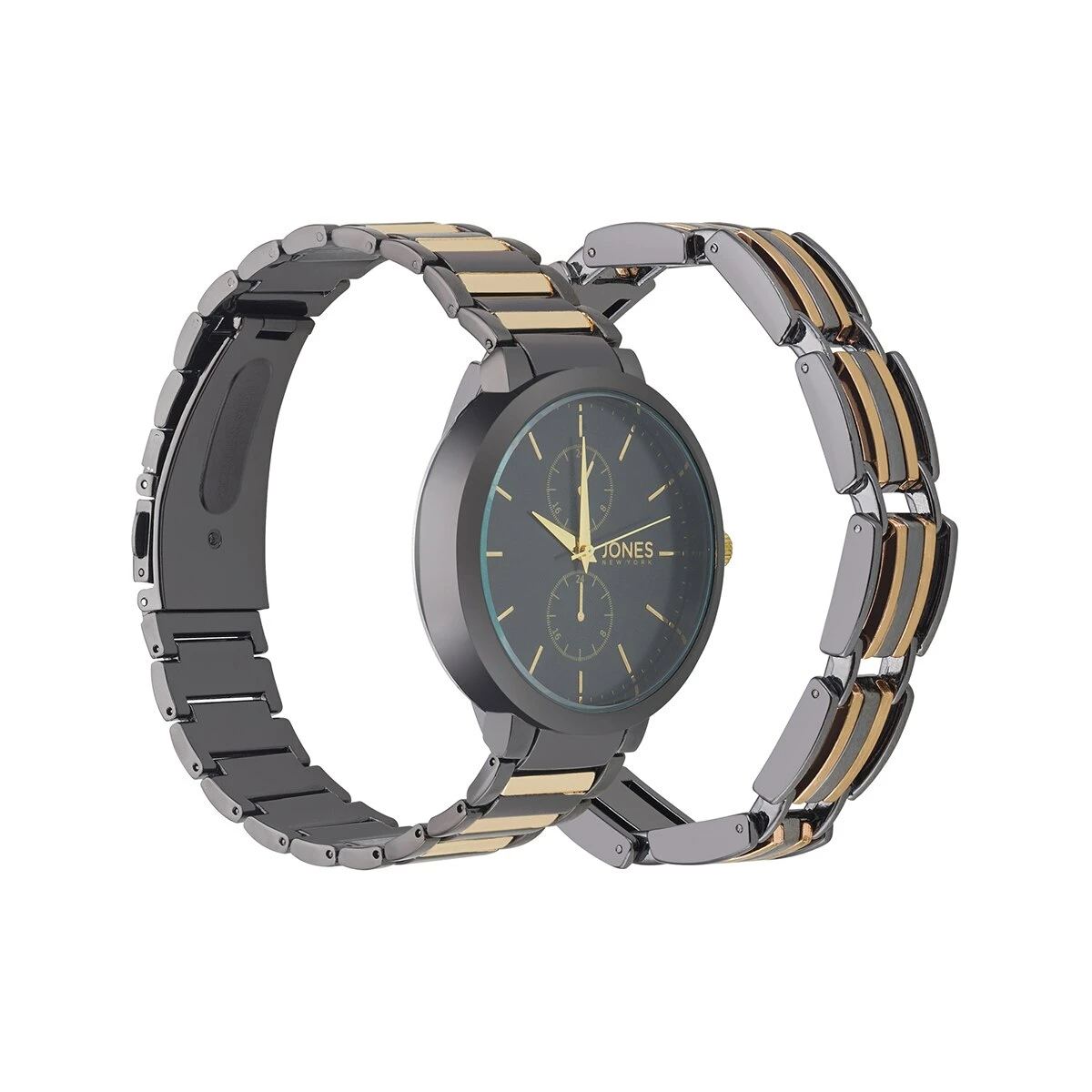 Mens Jones New York Two-Tone Watch & Bracelet Set - 9778B-42-G27 4 Mens Jones New York Two-Tone Watch & Bracelet Set - 9778B-42-G27 - Image 2