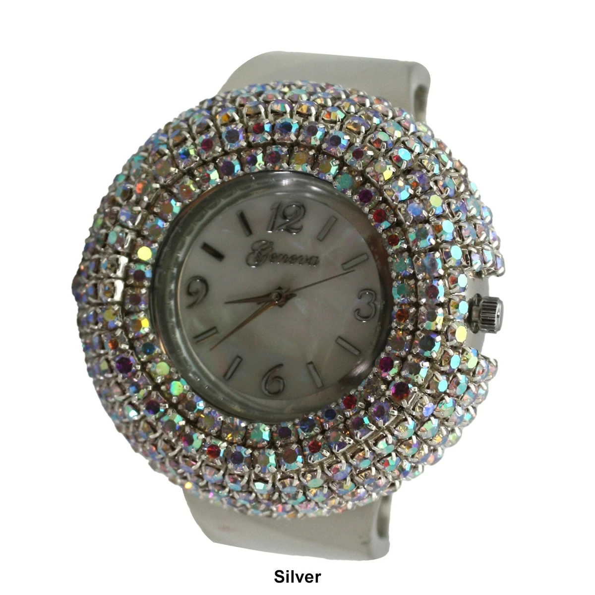 Olivia Pratt™ Rhinestones Chunky Bangle Watch - A918714 8 Olivia Pratt™ Rhinestones Chunky Bangle Watch - A918714 - Image 6