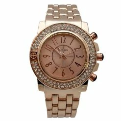 Olivia Pratt™ Chunky Rhinestones Bezel & Bold Watch -15126