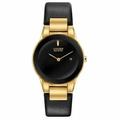 Citizen® Gold-Tone Black Dial Watch - GA1052-04E
