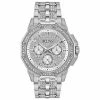 Mens Bulova Pave Multi-Function Bracelet Watch - 96C134 -leather watch shop 8d42ea5c 458d 43a5 9e47 6701289f85c5