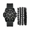Mens Zoo York Black Sport Watch & Bracelet Set - 9598B-42-G02