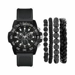 Mens Zoo York Black Sport Watch & Bracelet Set - 9598B-42-G02