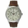 Mens Caribbean Joe Silver-Tone Easy Read Watch - CJ7114SL -leather watch shop 8fa9b832 dad1 411d 801d b733901042c8