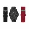 Mens Zoo York Black/Red Interchangeable Watch Set - 5334B-42-G04 -leather watch shop 8fe241d5 0914 466c 95fc b1793e51cd48