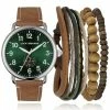 Mens Lucky Brand Dakota Easy Read Boho Watch Set - LB1653GN -leather watch shop 9213db62 6813 4dc6 a4dd cc6564f4d048