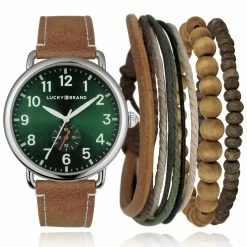Mens Lucky Brand Dakota Easy Read Boho Watch Set - LB1653GN