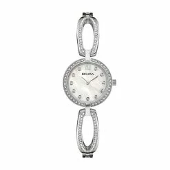 Bulova White Mother Of Pearl Dial Watch - 96L223