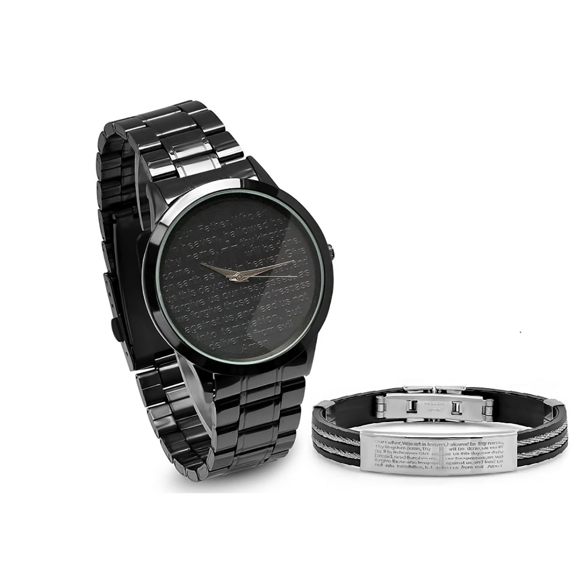 Mens Steetlime Prayer Bracelet & Watch Set - B80-011-W-694-017-B 3 Mens Steetlime Prayer Bracelet & Watch Set - B80-011-W-694-017-B