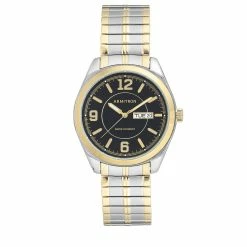 Mens Armitron Stainless Steel Expansion Watch - 20-4591BKTT