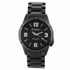 Mens Armitron Black Dial Dress Watch - 20-4692BKTI