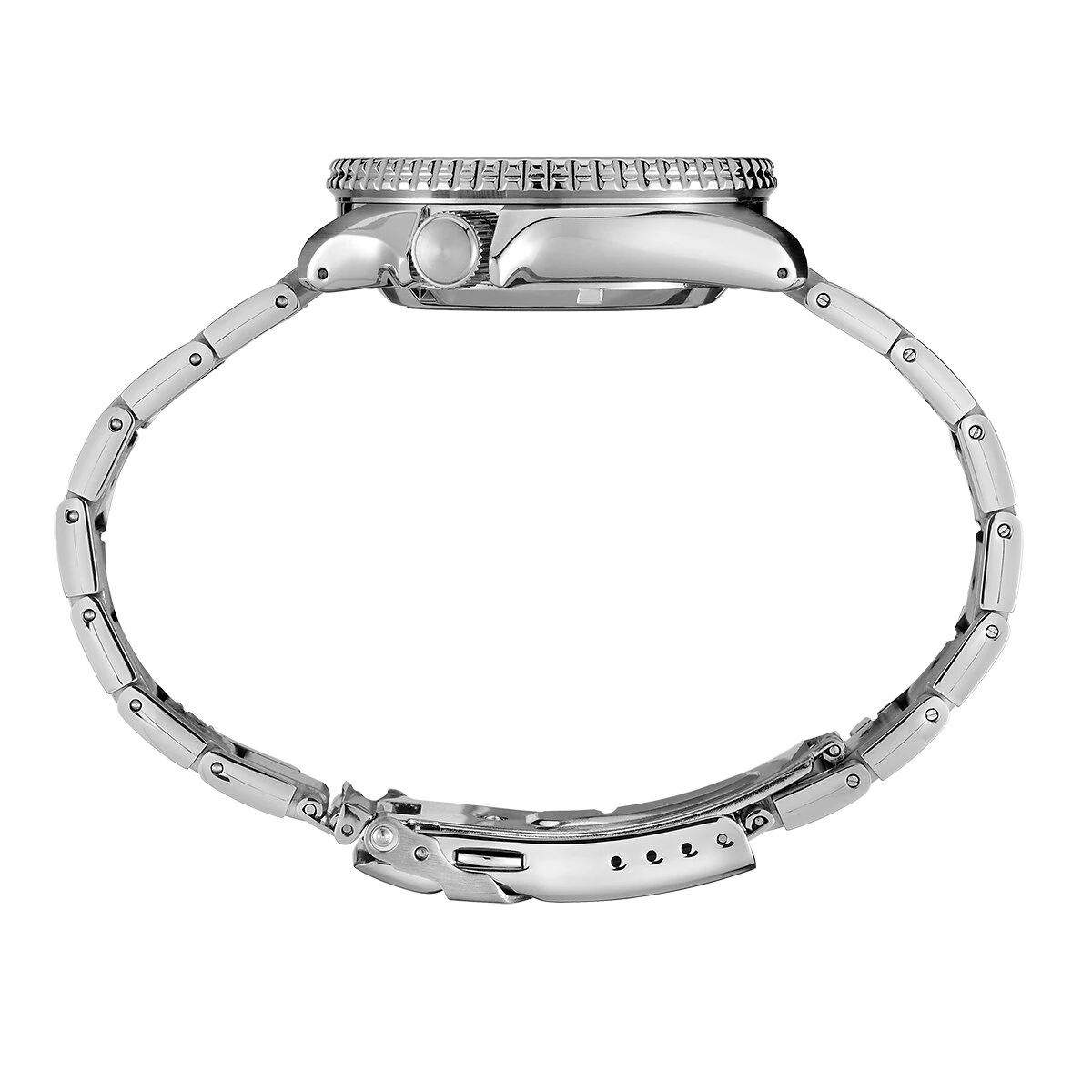 Mens Seiko Stainless Steel And Black 5 Sports Watch - SRPD55 4 Mens Seiko Stainless Steel And Black 5 Sports Watch - SRPD55 - Image 2