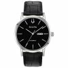 Mens Bulova Automatic Black Dial Leather Strap Watch - 96C131 2 Mens Bulova Automatic Black Dial Leather Strap Watch - 96C131 -leather watch shop a61efdd6 f0d2 4c36 be8d f187a66f198c