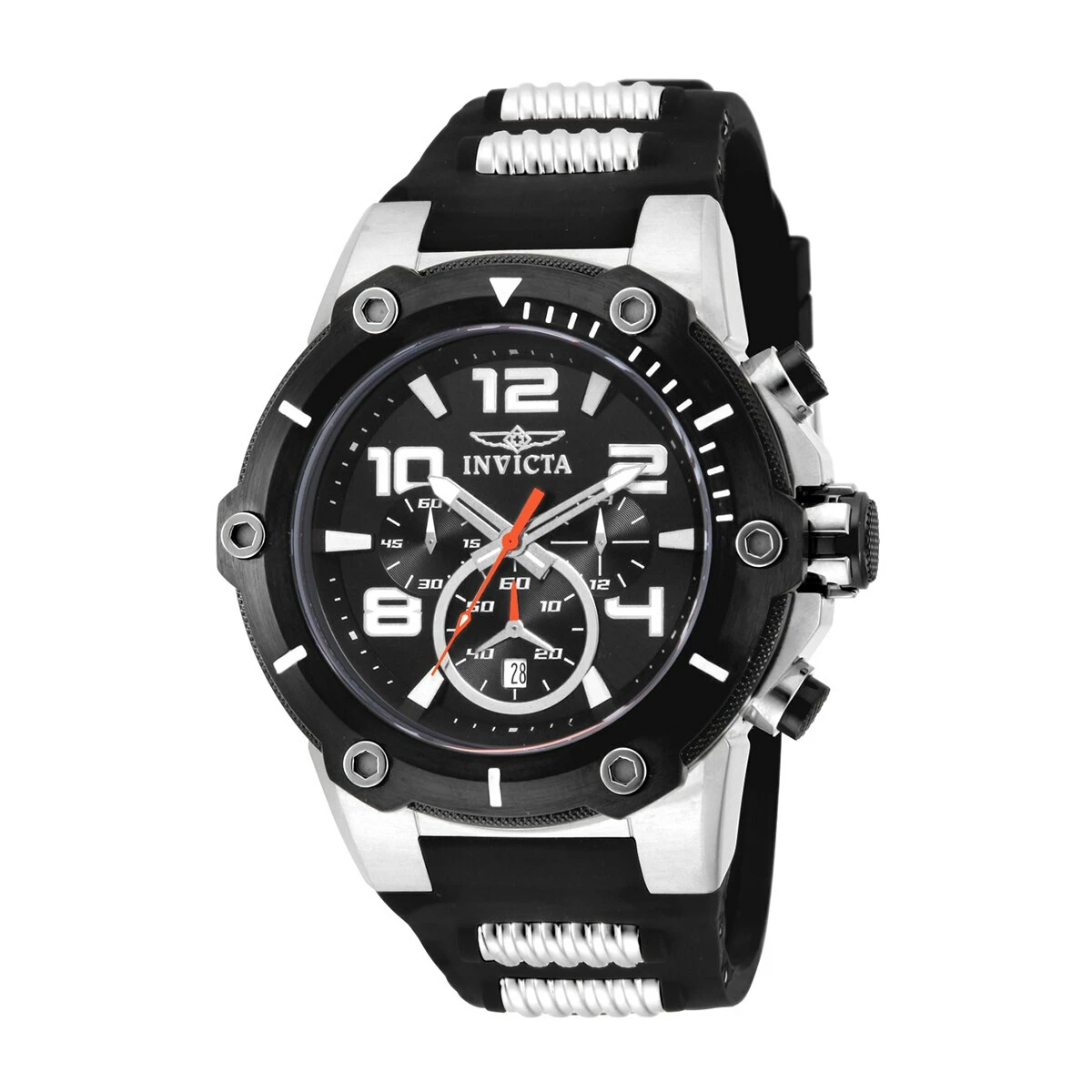 Mens Invicta Speedway Black/Silver Quartz Chronograph Watch-17202 3 Mens Invicta Speedway Black/Silver Quartz Chronograph Watch-17202