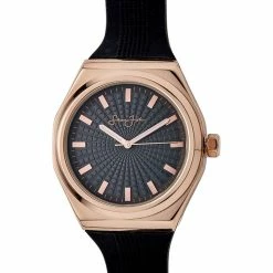 Mens Sean John Rose Gold-Tone Rubber Strap Watch - SJ0016RG