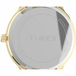 Timex® Gold-Tone Gold Dial Watch - TW2V36000JI -leather watch shop a98782cc a420 416d a3cb b3627996e3ae