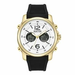 Mens Kenneth Cole® Reaction™ Analog Black Watch - KRWGP2188303