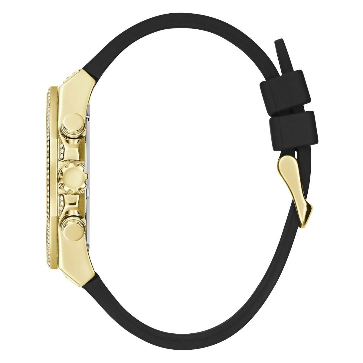 Mens Guess Watches® Gold Tone Case Black Silicone Watch -GW0518G2 4 Mens Guess Watches® Gold Tone Case Black Silicone Watch -GW0518G2 - Image 2