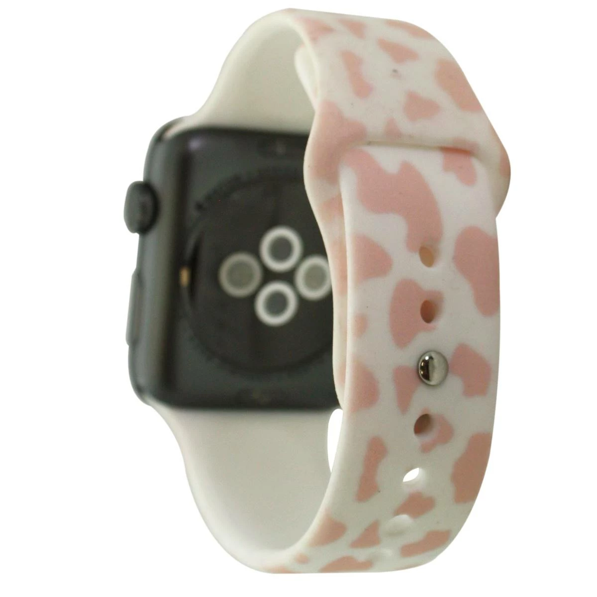 Olivia Pratt™ Printed Apple Watch Band -8844-WHITEBLUSHCOW 4 Olivia Pratt™ Printed Apple Watch Band -8844-WHITEBLUSHCOW - Image 2
