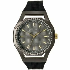 Mens Sean John Gold-Tone Accented Crystal Watch