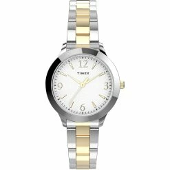 Timex® Two-Tone Case Silver Dial Watch - TW2V35900JI