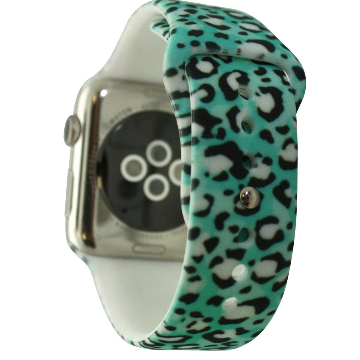 Olivia Pratt™ Printed Apple Watch Band - 8844-TEALCHEETAH 4 Olivia Pratt™ Printed Apple Watch Band - 8844-TEALCHEETAH - Image 2