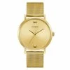 Mens Guess Gold-Tone Diamond Marker Watch - GW0248G2